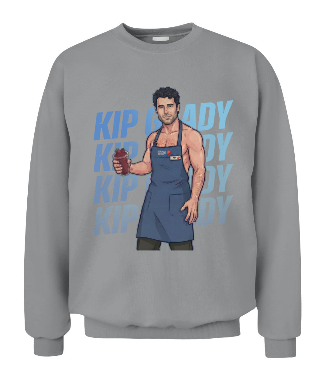 BurgerPrints Kip Grady Shirt Unisex Crewneck Sweatshirt Sport Grey