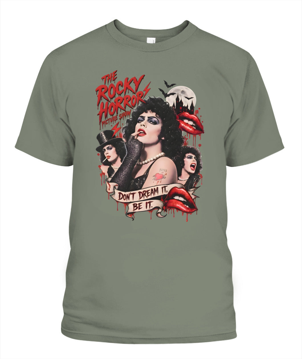 Tim Curry The Rocky Horror Shirt Unisex T-Shirt Moss