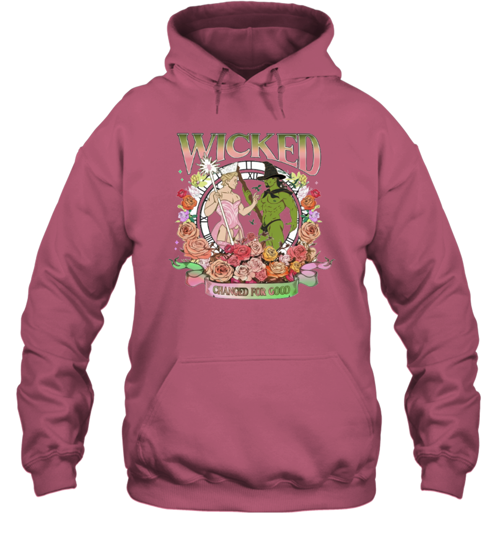 WarningPrint Gay Witches Couple Hoodie Safety Pink Apparel