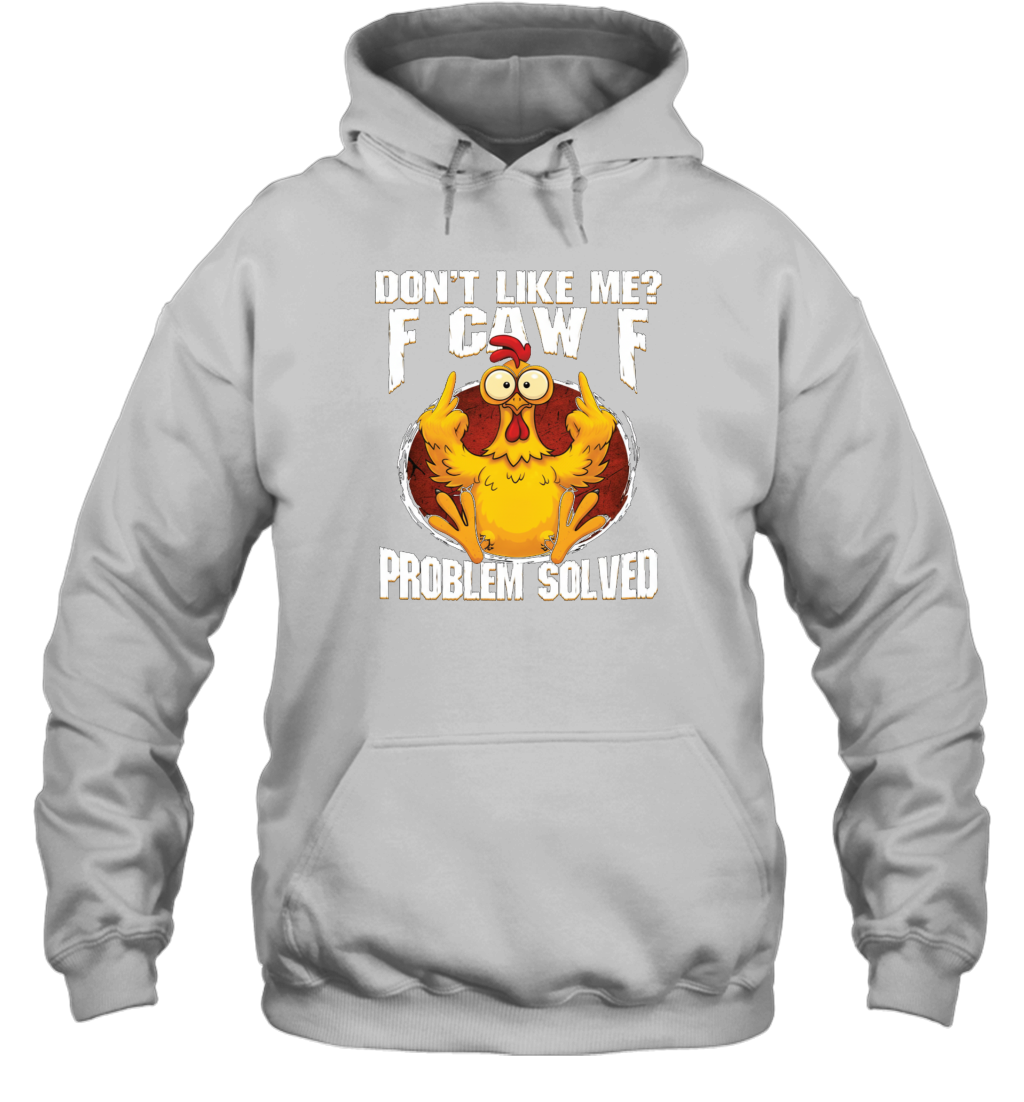 WarningPrint F Caw F Chicken Hoodie White