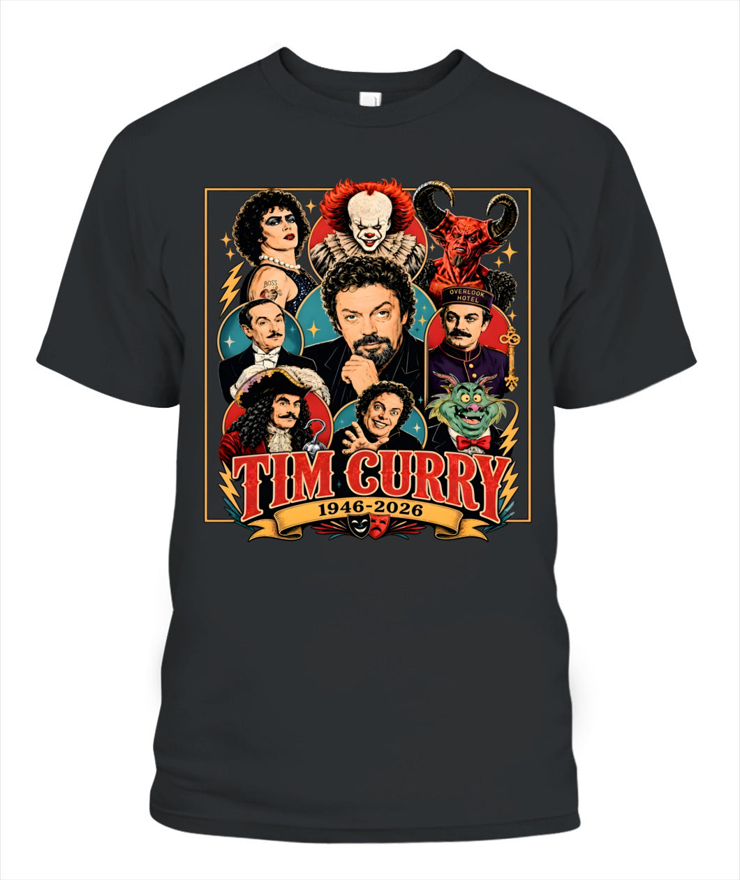 Tim Curry Career Roles Shirt Unisex T-Shirt Black