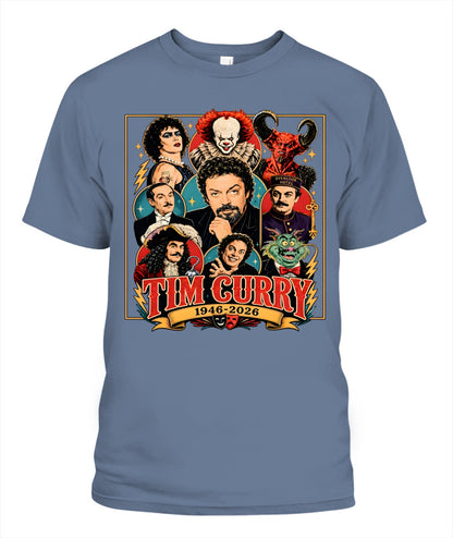 Tim Curry Career Roles Shirt Unisex T-Shirt Blue Jean