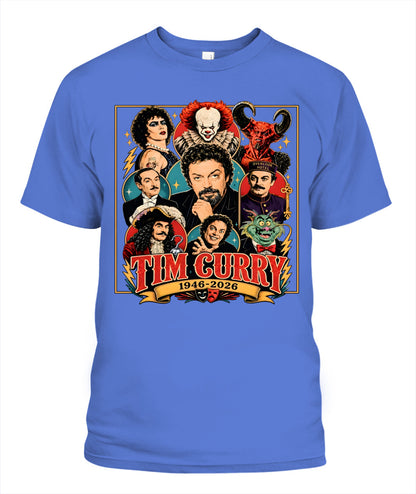 Tim Curry Career Roles Shirt Unisex T-Shirt Flo Blue