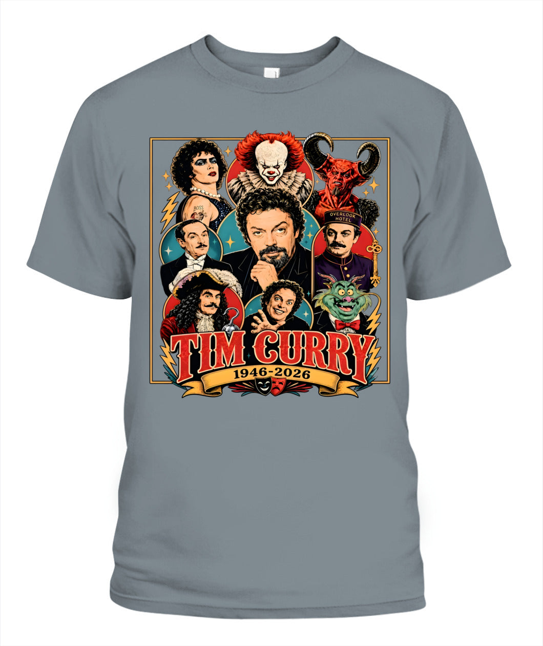 Tim Curry Career Roles Shirt Unisex T-Shirt Granite