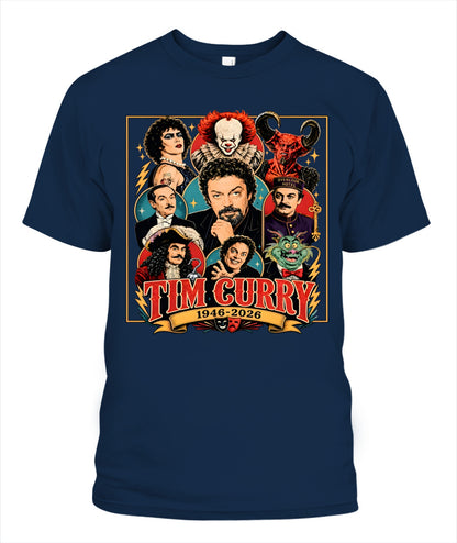 Tim Curry Career Roles Shirt Unisex T-Shirt Navy