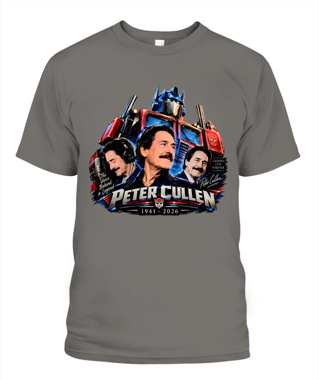 The Voice Behind A Legend Peter Cullen Shirt Unisex T-Shirt Grey