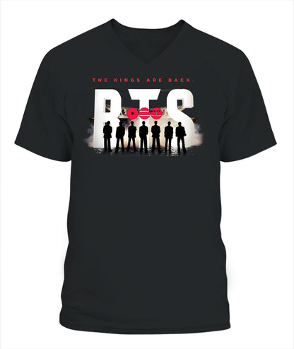 BurgerPrints [Double Sided] Arirang Tracklist V-Neck Shirt Lady's V-Neck T-Shirt Black