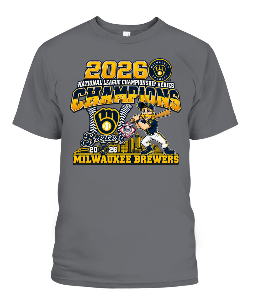 Brewers NLCS Champions 2026 Shirt Unisex T-Shirt Charcoal