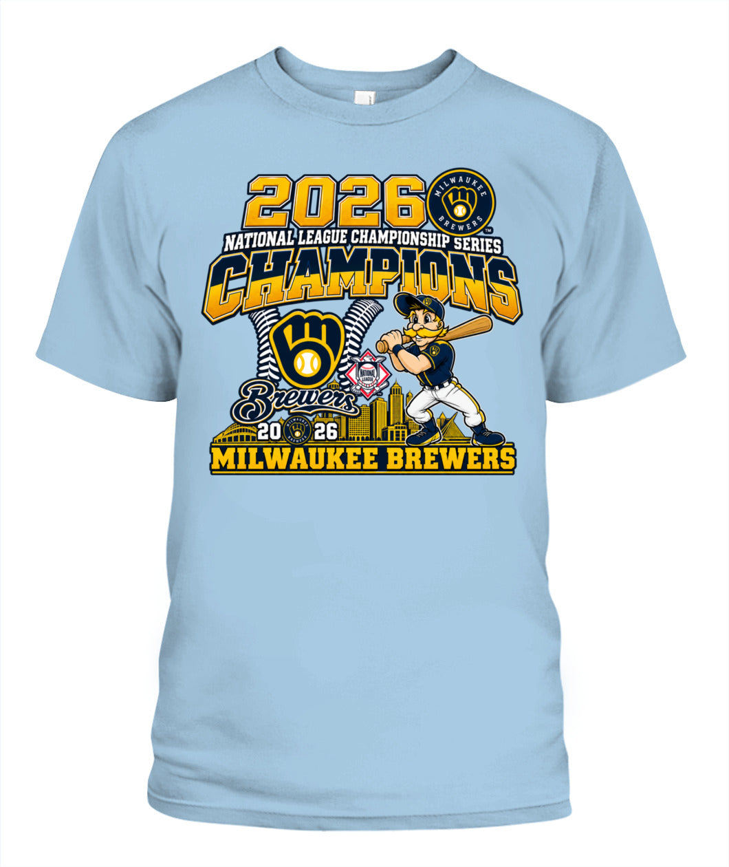 Brewers NLCS Champions 2026 Shirt Unisex T-Shirt Light Blue