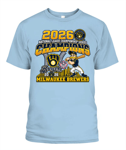 Brewers NLCS Champions 2026 Shirt Unisex T-Shirt Light Blue