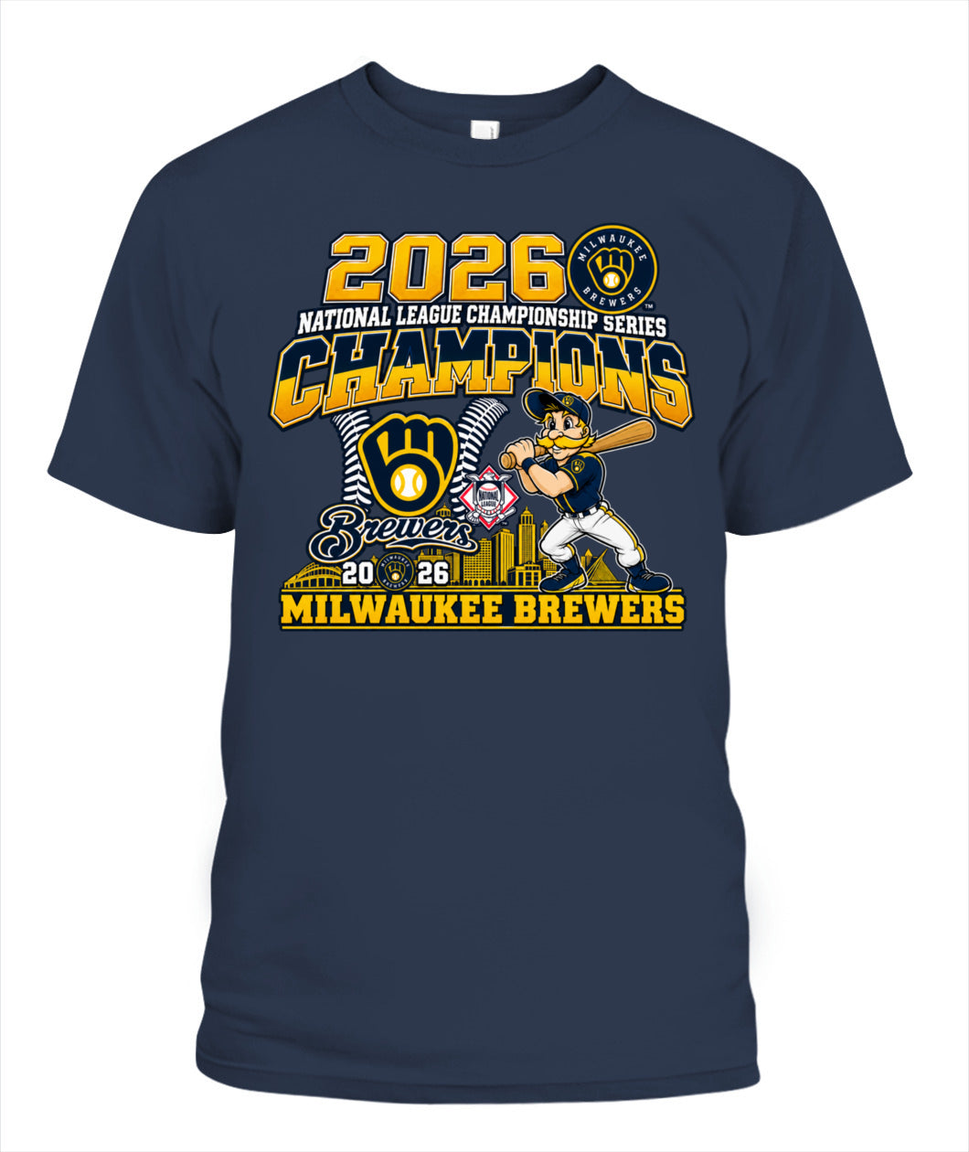 Brewers NLCS Champions 2026 Shirt Unisex T-Shirt Navy