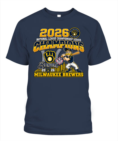 Brewers NLCS Champions 2026 Shirt Unisex T-Shirt Navy
