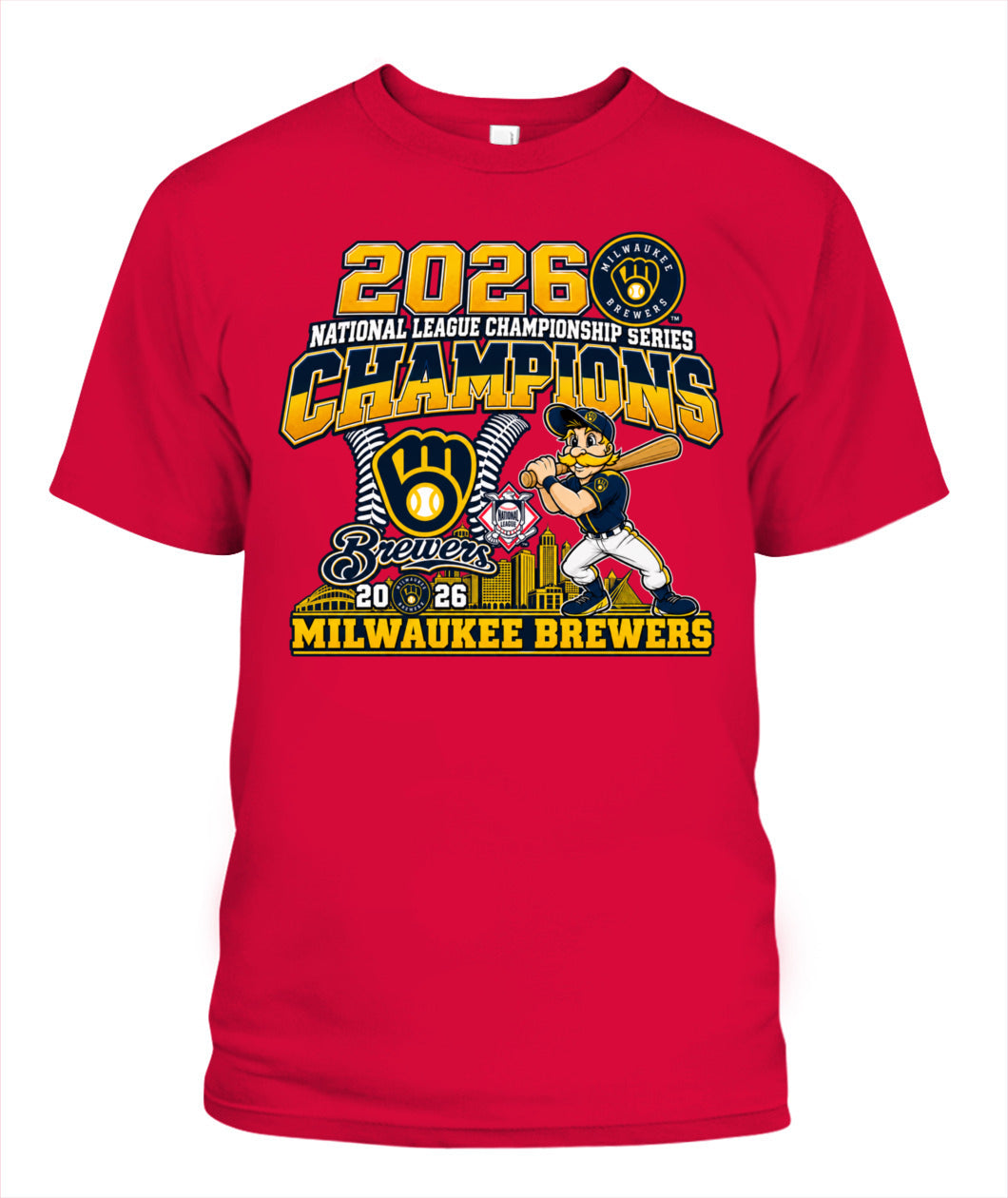 Brewers NLCS Champions 2026 Shirt Unisex T-Shirt Red