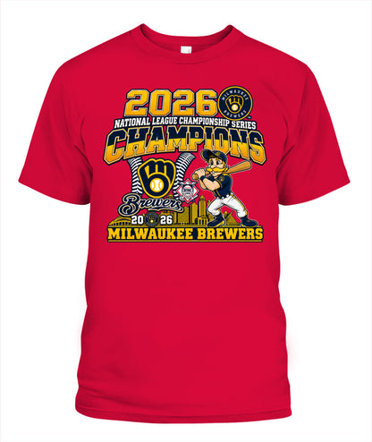 Brewers NLCS Champions 2026 Shirt Unisex T-Shirt Red