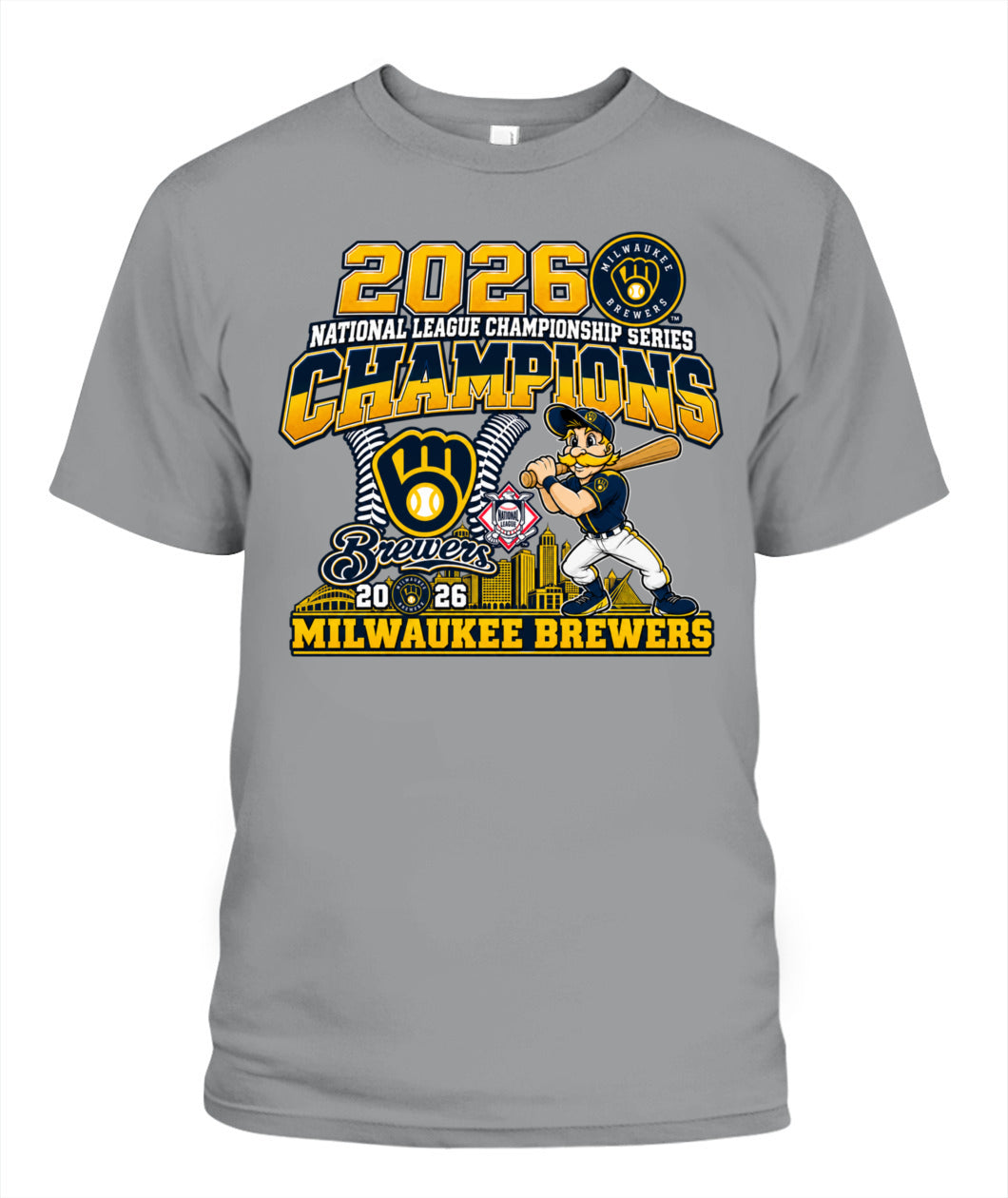 Brewers NLCS Champions 2026 Shirt Unisex T-Shirt Sport Grey