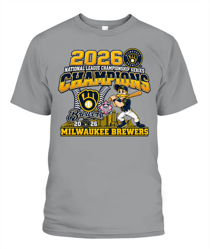 Brewers NLCS Champions 2026 Shirt Unisex T-Shirt Sport Grey