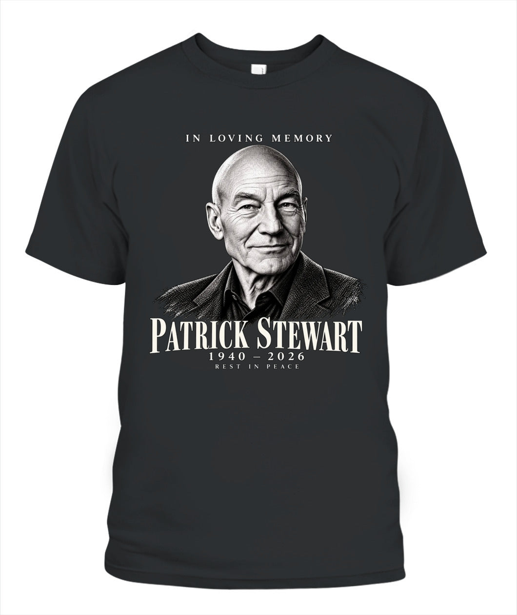 Rest in Peace Patrick Stewart Shirt Unisex T-Shirt Black