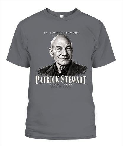 Rest in Peace Patrick Stewart Shirt Unisex T-Shirt Charcoal