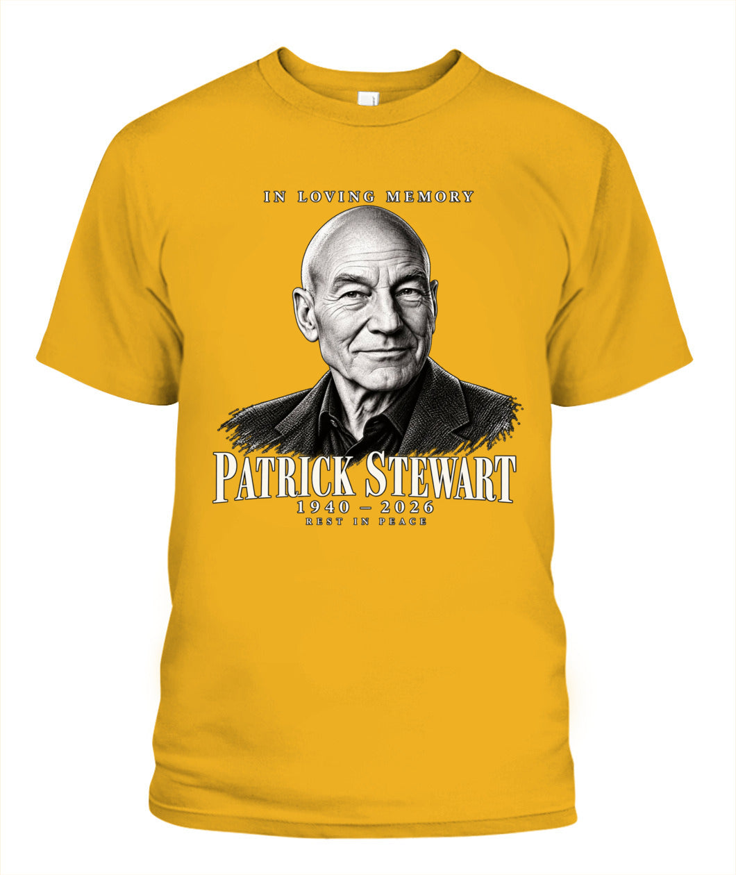 Rest in Peace Patrick Stewart Shirt Unisex T-Shirt Gold