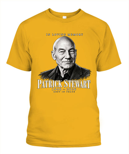 Rest in Peace Patrick Stewart Shirt Unisex T-Shirt Gold