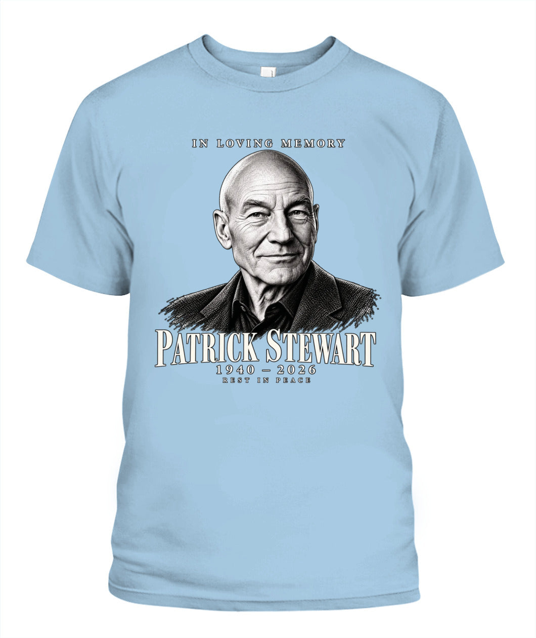 Rest in Peace Patrick Stewart Shirt Unisex T-Shirt Light Blue
