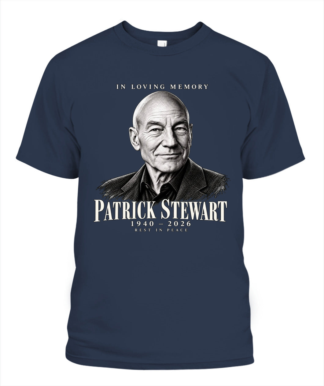 Rest in Peace Patrick Stewart Shirt Unisex T-Shirt Navy
