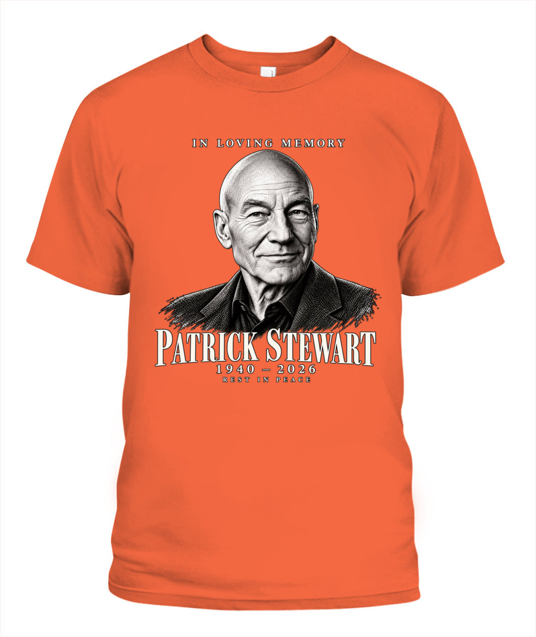 Rest in Peace Patrick Stewart Shirt Unisex T-Shirt Orange
