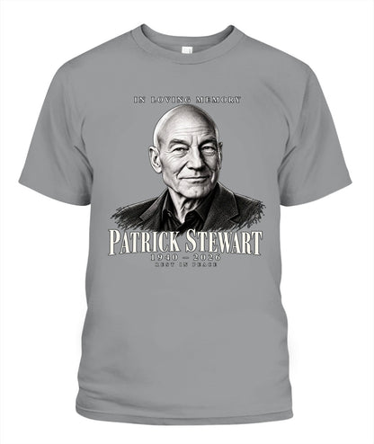 Rest in Peace Patrick Stewart Shirt Unisex T-Shirt Sport Grey