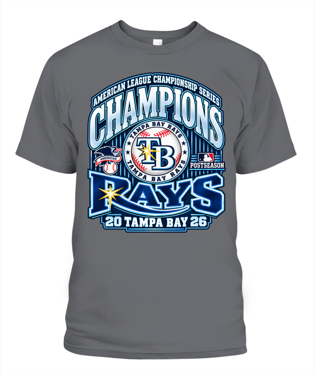 Tampa Bay Rays ALCS 2026 Champions Shirt Unisex T-Shirt Charcoal