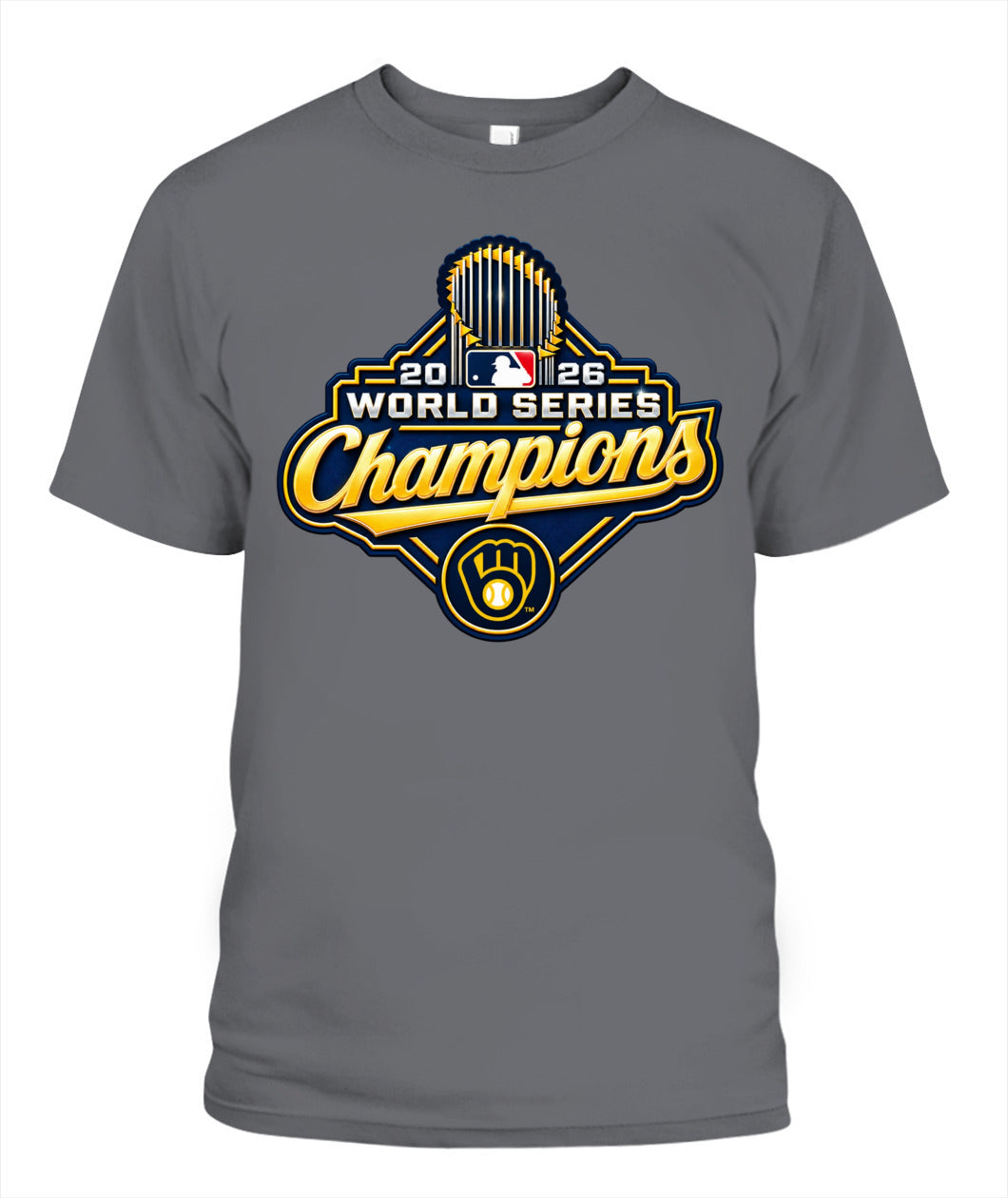 Brewers World Series Champions Shirt Unisex T-Shirt | Gildan 5000 Charcoal