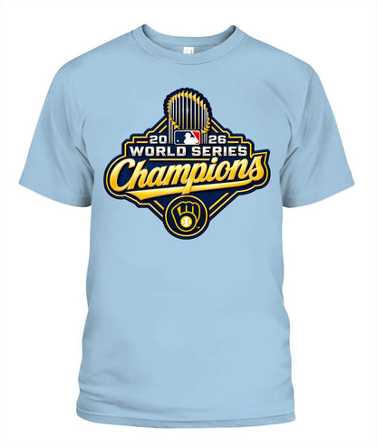 Brewers World Series Champions Shirt Unisex T-Shirt | Gildan 5000 Light Blue