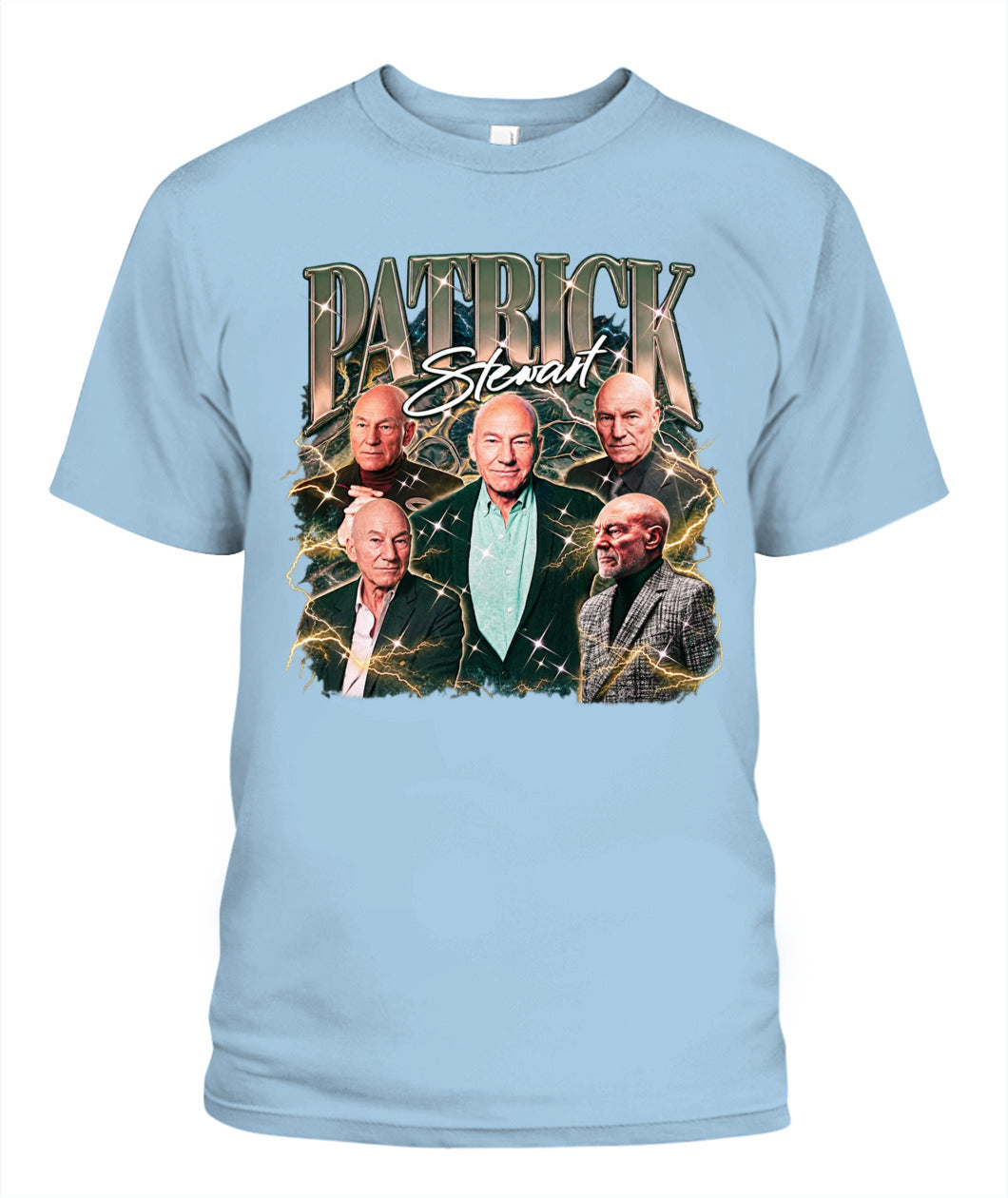 Patrick Stewart Bootleg Shirt Unisex T-Shirt Light Blue