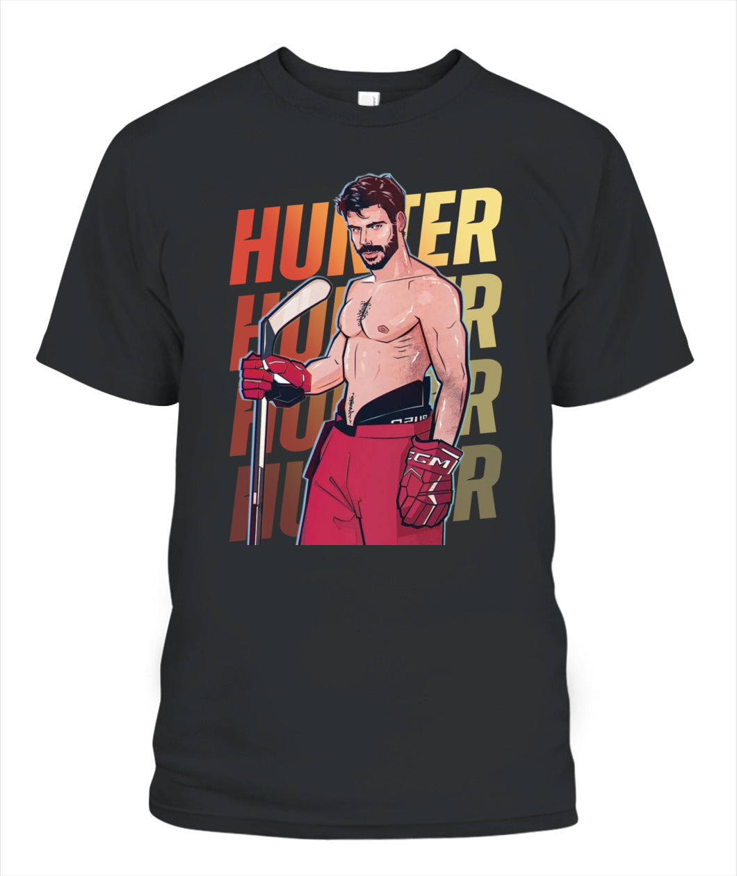BurgerPrints Gay Scott Hunter Unisex T-Shirt Black