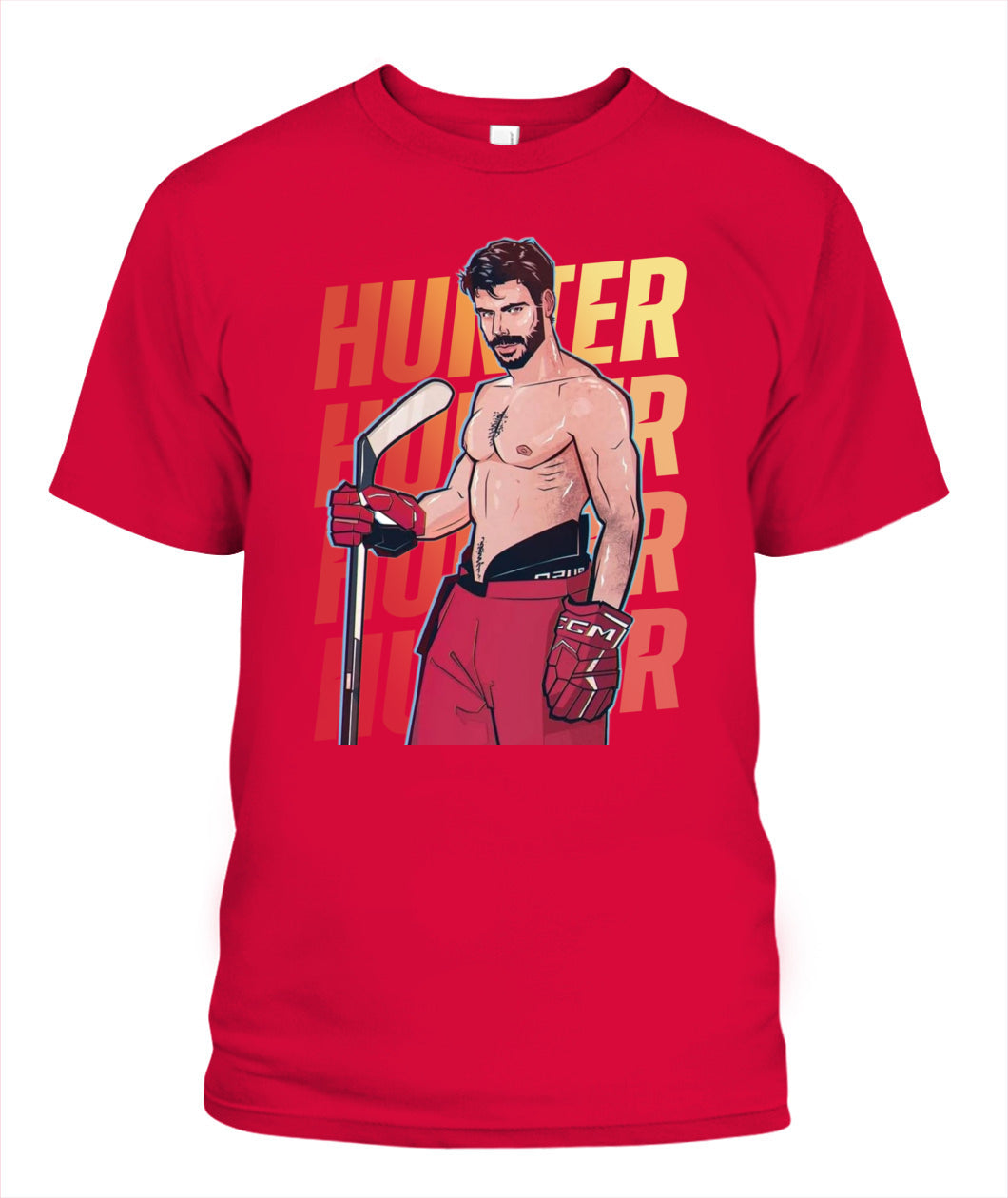 BurgerPrints Gay Scott Hunter Unisex T-Shirt Red