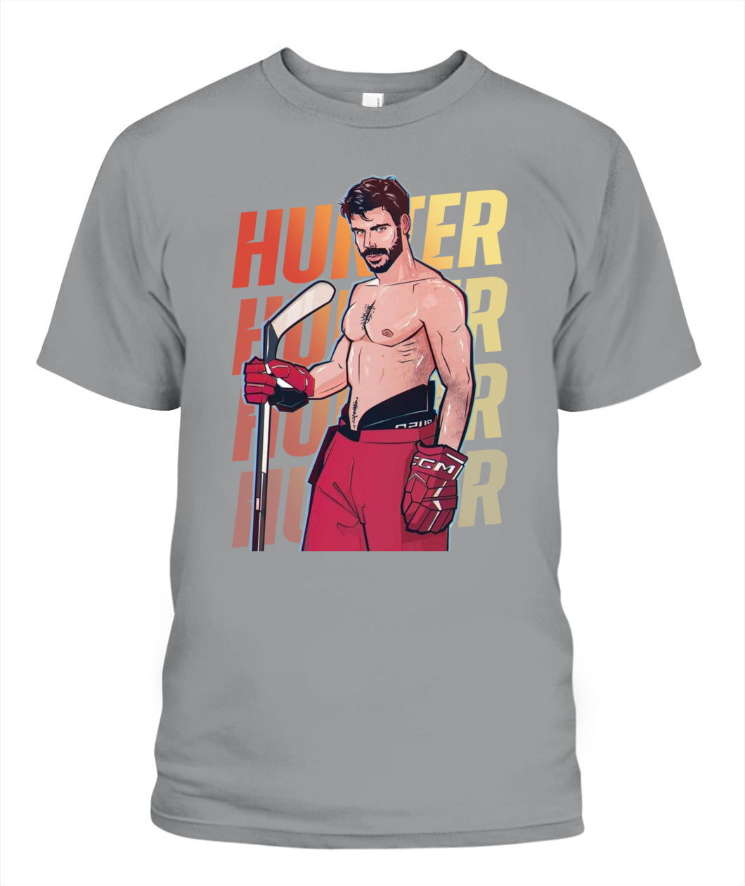BurgerPrints Gay Scott Hunter Unisex T-Shirt Sport Grey