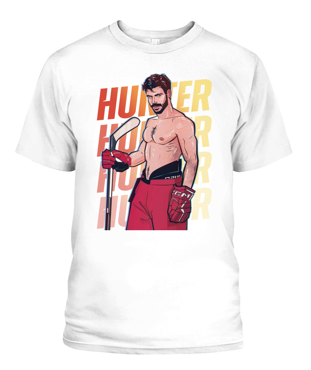 BurgerPrints Gay Scott Hunter Unisex T-Shirt White