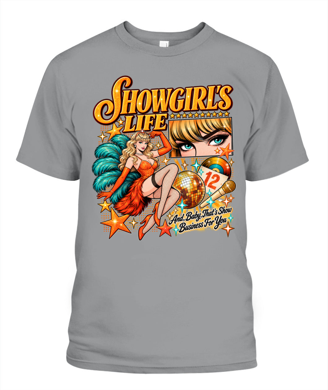 Taylor Showgirl Life Shirt Unisex T-Shirt Sport Grey