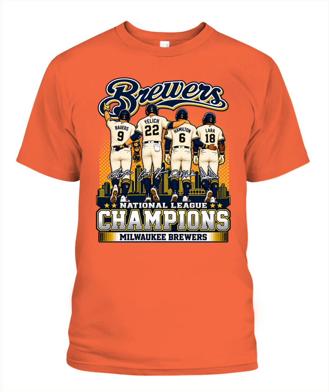 Brewers NL Champions 2026 Shirt Unisex T-Shirt Orange
