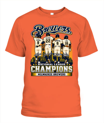 Brewers NL Champions 2026 Shirt Unisex T-Shirt Orange