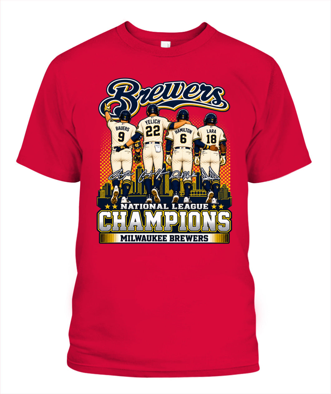 Brewers NL Champions 2026 Shirt Unisex T-Shirt Red