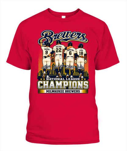 Brewers NL Champions 2026 Shirt Unisex T-Shirt Red