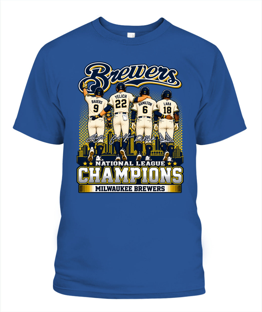 Brewers NL Champions 2026 Shirt Unisex T-Shirt Royal
