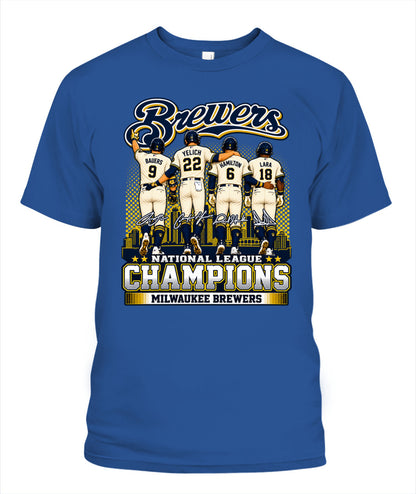 Brewers NL Champions 2026 Shirt Unisex T-Shirt Royal