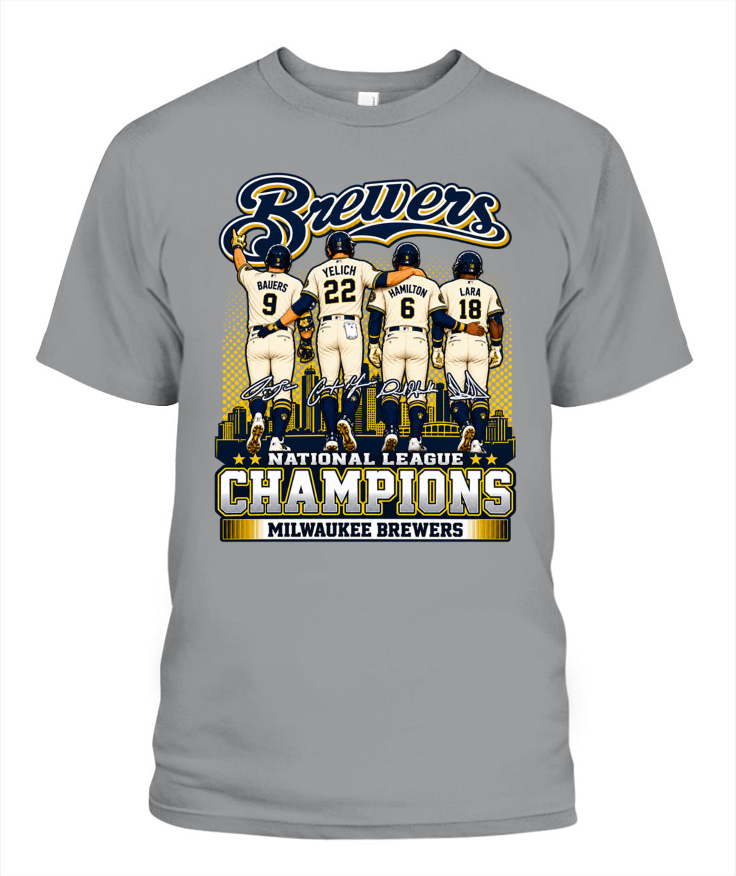 Brewers NL Champions 2026 Shirt Unisex T-Shirt Sport Grey
