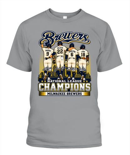 Brewers NL Champions 2026 Shirt Unisex T-Shirt Sport Grey