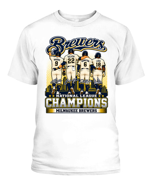 Brewers NL Champions 2026 Shirt Unisex T-Shirt White