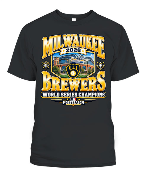Milwaukee Brewers World Series Champions with Stadium Shirt Unisex T-Shirt Black