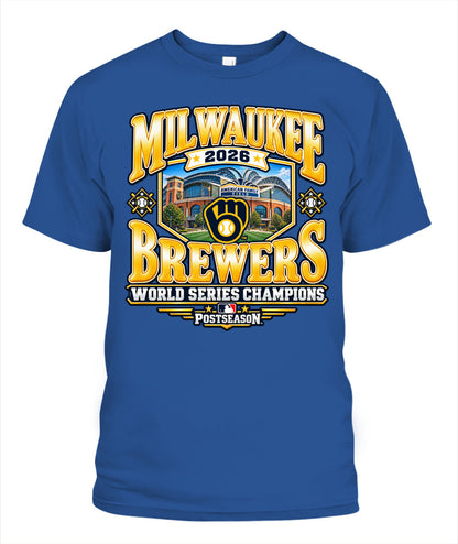 Milwaukee Brewers World Series Champions with Stadium Shirt Unisex T-Shirt Royal
