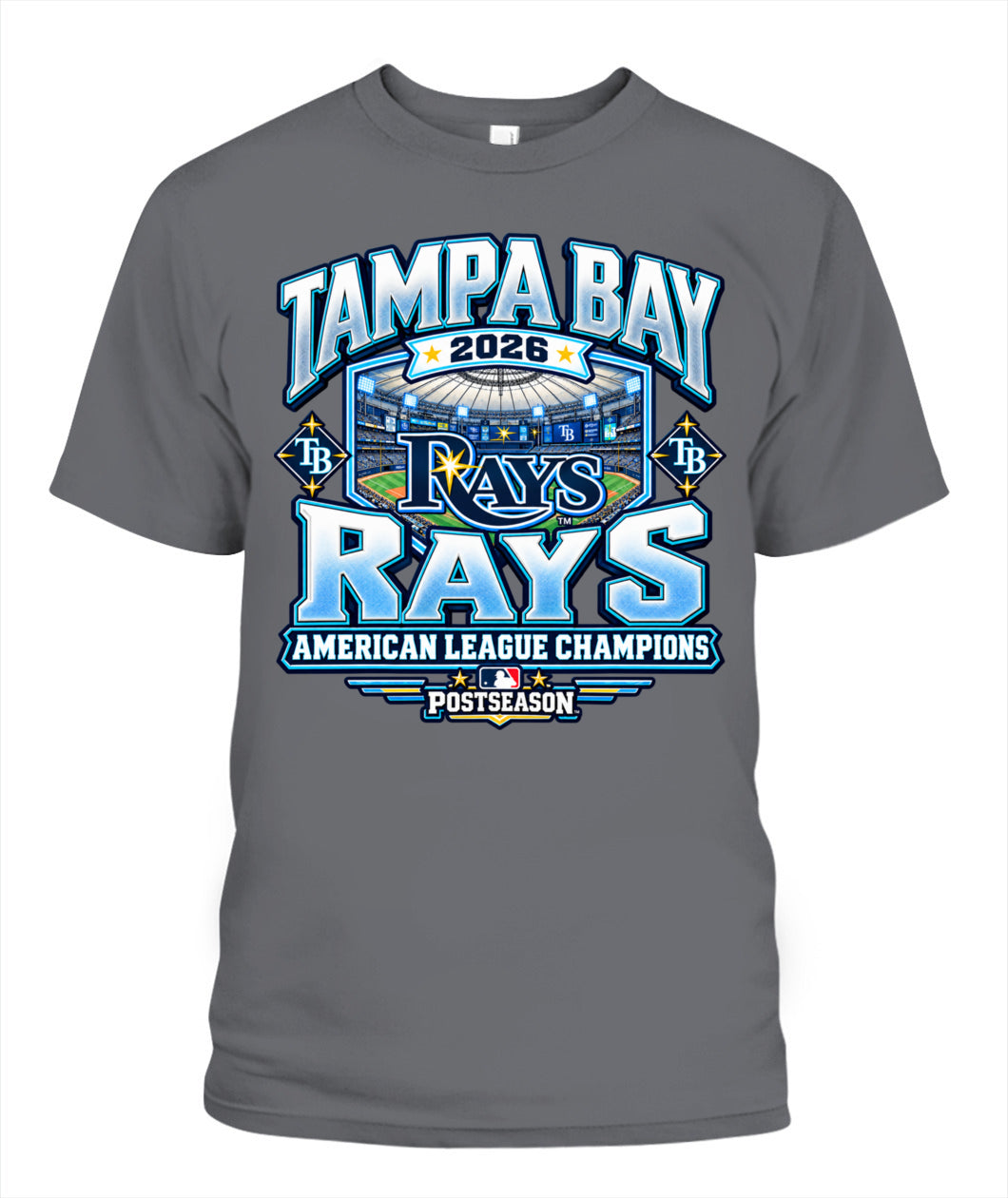 TB Rays American League Champions Shirt Unisex T-Shirt Charcoal