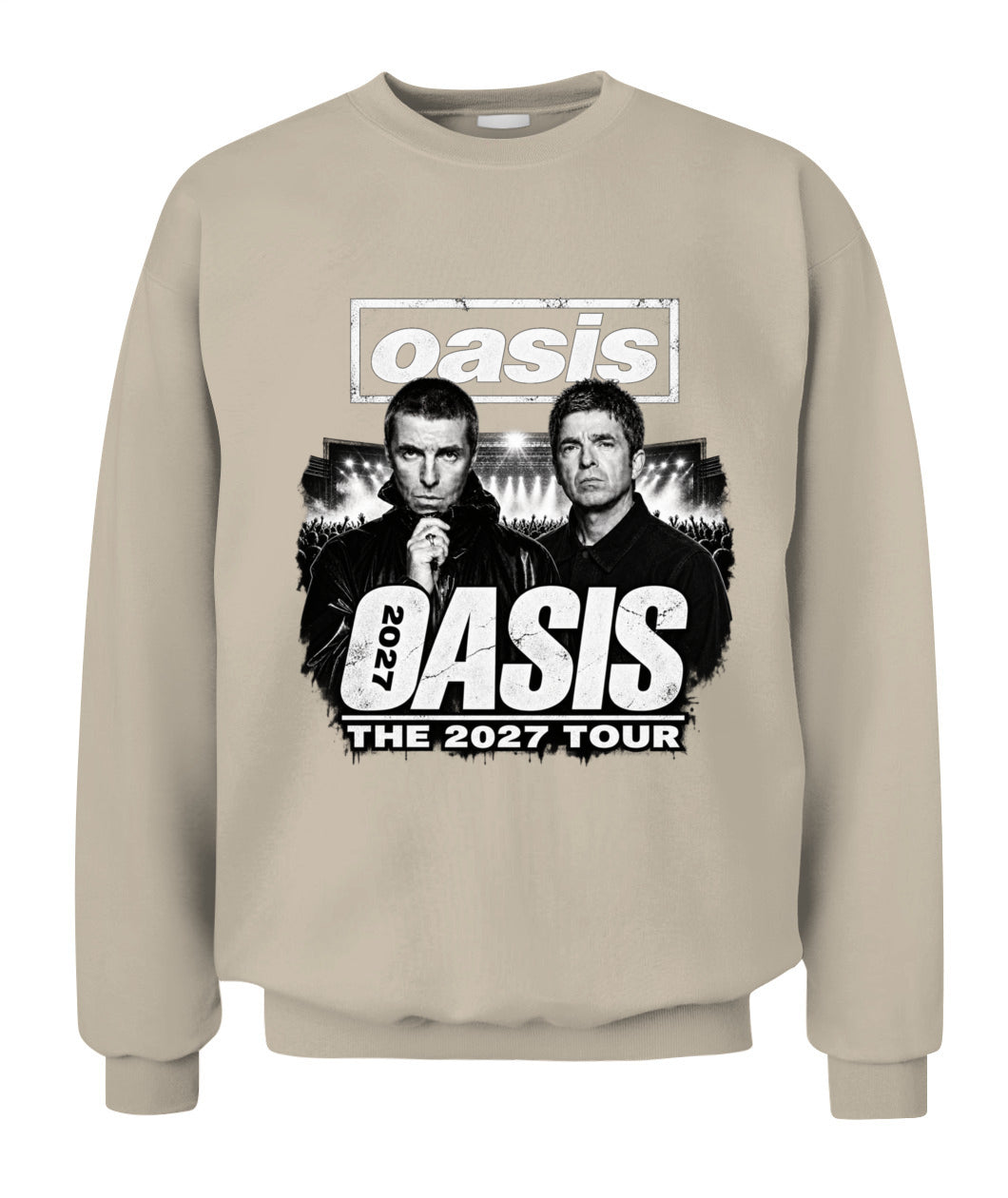 Oasis Band 2027 Tour Shirt Unisex Crewneck Sweatshirt Sand